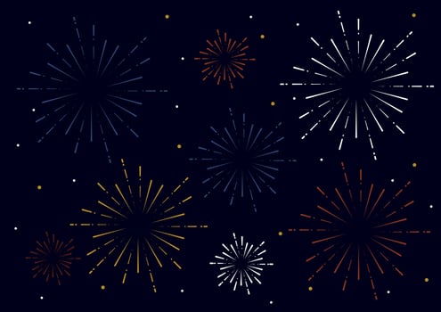 Sparkle firework in the night sky vector