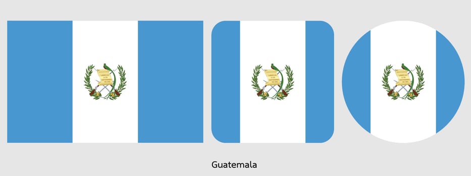 Guatemala flag, vector illustration