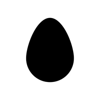 Egg Icon vector. Simple flat symbol. Perfect Black pictogram illustration on white background. vector