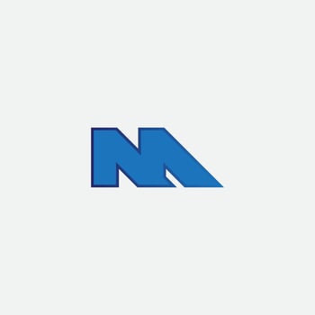 Initial M logo design. vector