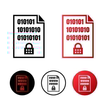 Encrypted File Icon Illustration vector