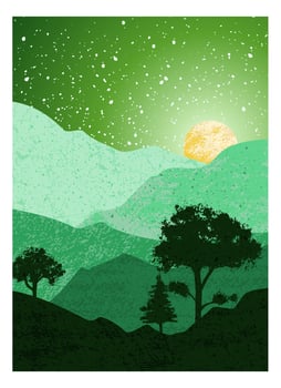 Abstract mountain landscape, natural landscape background. vector