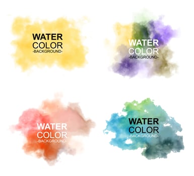 Watercolor set. abstract art background. Premium Vectors