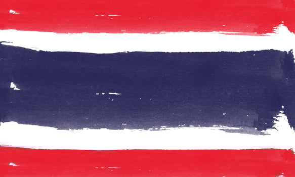 thailand flag with brush effect photo