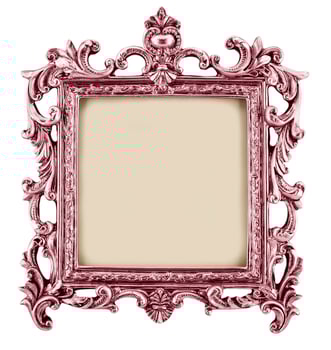 antique frame isolated on white background photo