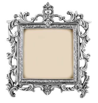 antique frame isolated on white background photo