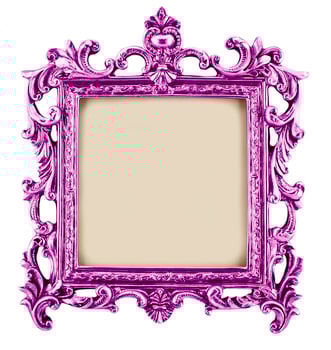 antique frame isolated on white background photo
