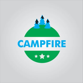 mountain forest camping and adventure logo vector