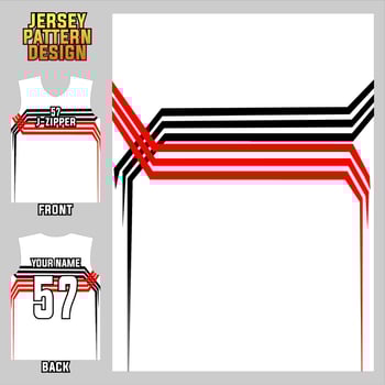 Fabric textile pattern design for sports shirts, soccer jersey printing mockup for soccer clubs. Uniform front and back vector