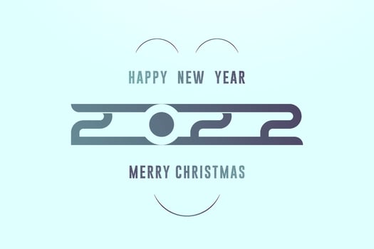 2022 Happy New Year and Merry Christmas , Negative Smile Concept vector