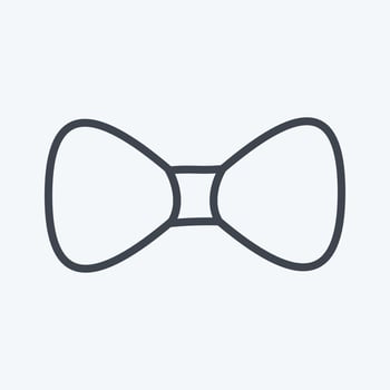 Bow Tie Icon in trendy line style isolated on soft blue background vector
