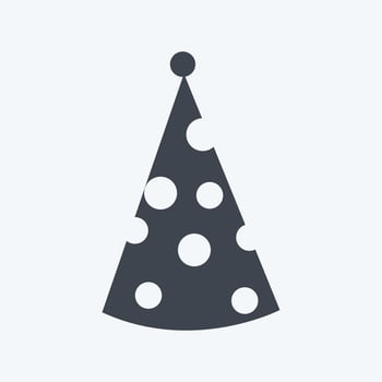 Party Hat I Icon in trendy glyph style isolated on soft blue background vector