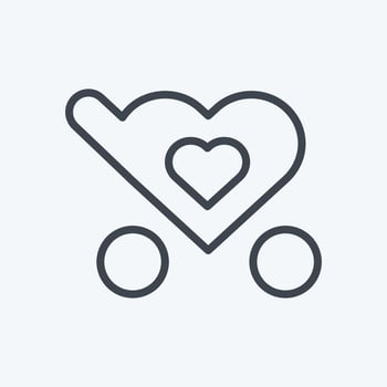Favorite Icon in trendy line style isolated on soft blue background vector