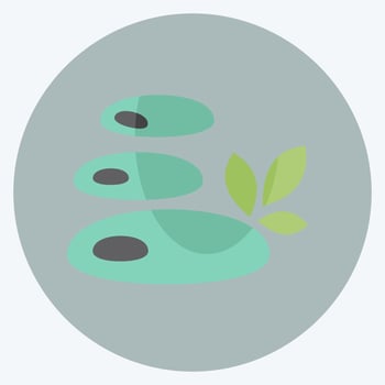 Stones Icon in trendy flat style isolated on soft blue background vector