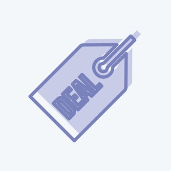 Deals Icon in trendy two tone style isolated on soft blue background vector