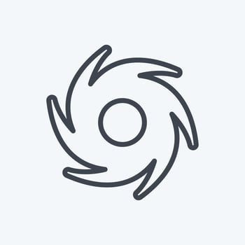 Cyclone Icon in trendy line style isolated on soft blue background vector