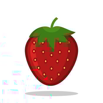 Strawberry vector isolated on a white background