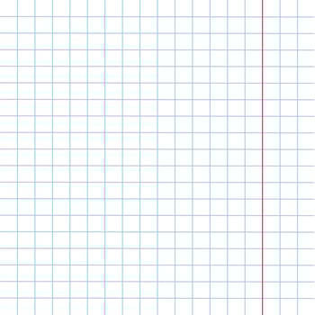 sheet in a cage. Red fields. Diary, notebook, notebook design template. Keeping a diary, records. Learning to count and mathematics. Vector illustration
