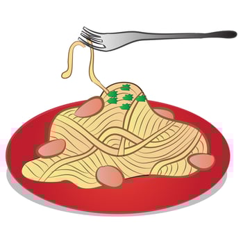 Spaghetti Vector Illustration