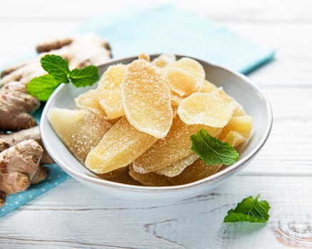 Sweet and spicy candied ginger photo