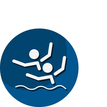 Synchronized swimming. A symbol of sports. Vector illustrations.