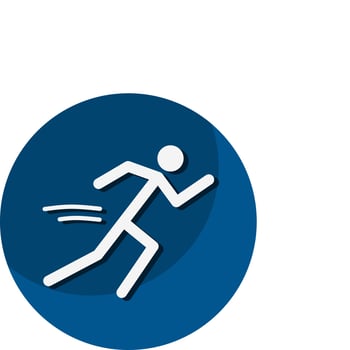 Athletics icon. A symbol dedicated to sports and games. Vector illustrations.