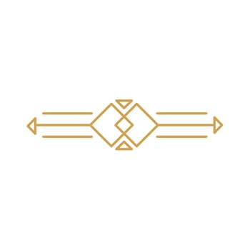 art deco style divider vector