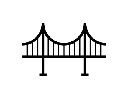 Bridge, suspension, rope icon vector image.Can also be used for building and landmarks . Suitable for mobile apps, web apps and print media.