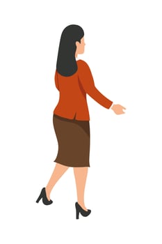 elegant businesswoman standing vector