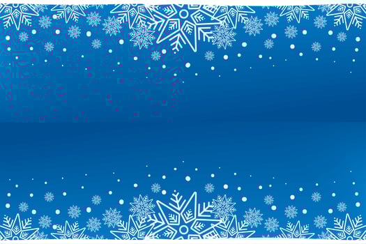 blue template with snowflakes vector
