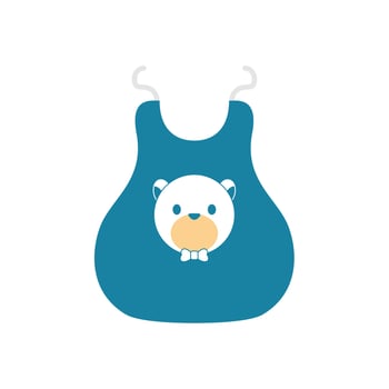 baby bib accessory isolated icon vector