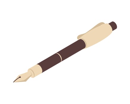 elegant pen supply vector