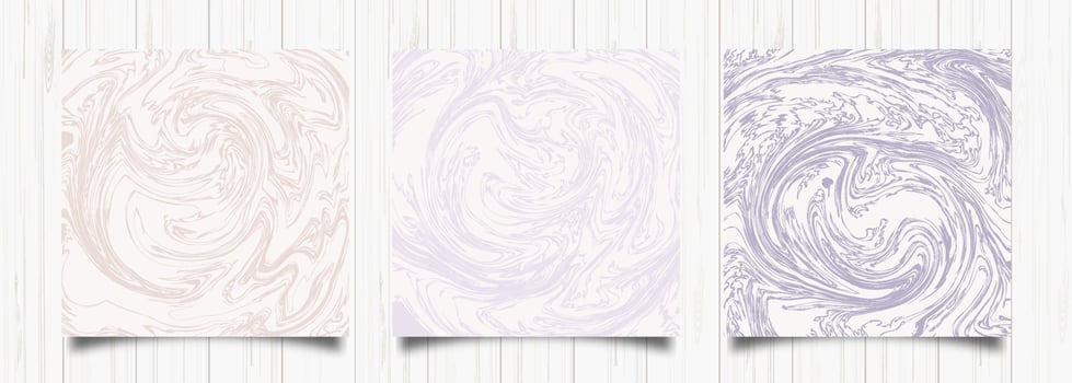 Purple beige abstract liquid background. Acrylic fluid art. Vector marble texture. Modern cover design set. Abstract marble pattern. Line art poster. Wave effect