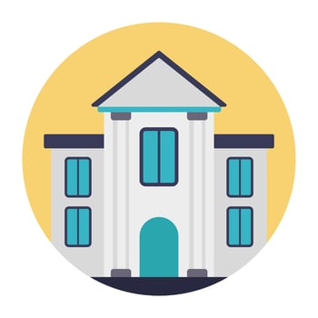 Trendy Building Concepts vector