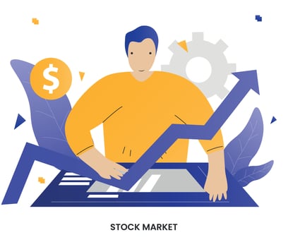 Vector illustration stock market concept