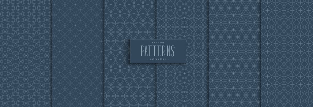 Circle line pattern blue background vector