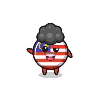 malaysia flag character as the afro boy vector