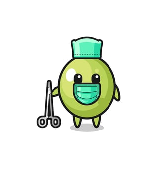 surgeon olive mascot character vector
