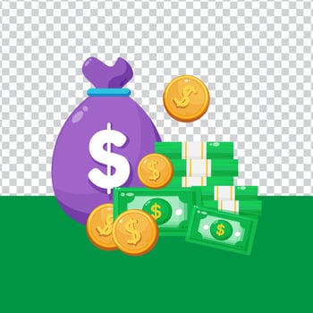 Loyalty program concept points and get cash prizes on blank background vector