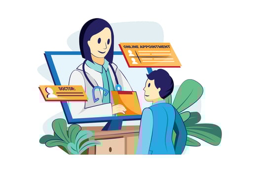Appointment Scheduling Illustration concept. Flat illustration isolated on white background. vector