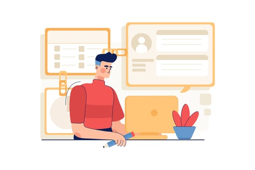 Business Activities Illustration concept. Flat illustration isolated on white background. vector