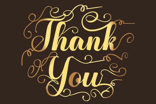 thnak you golden luxury free vector