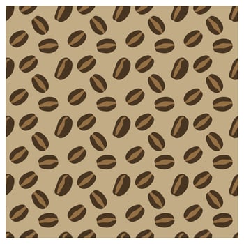 Vector coffee seamless pattern on light background for packing, printing, wallpaper.