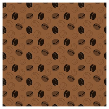Coffee seamless pattern with line art style for packing, wallpaper, company. vector