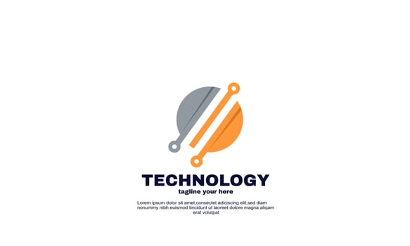 vector abstract technology logo icon design template