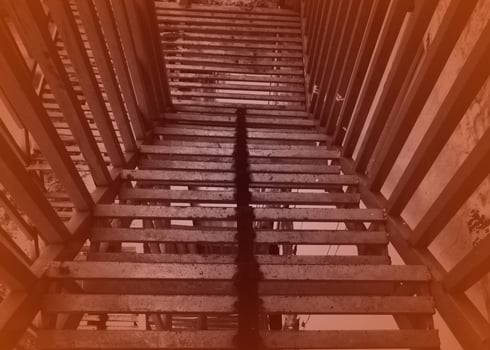 old emergency stairs photo
