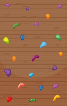 Indoor rock climbing wall background vector