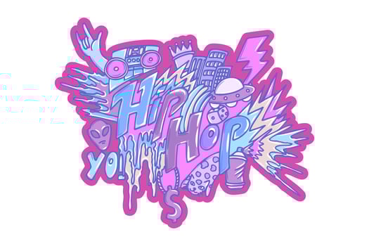 Hand drawn Hip hop lifestyle. vector