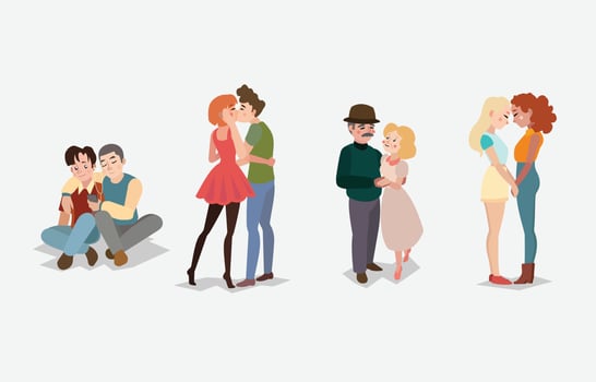 Valentine Day Couple Character vector