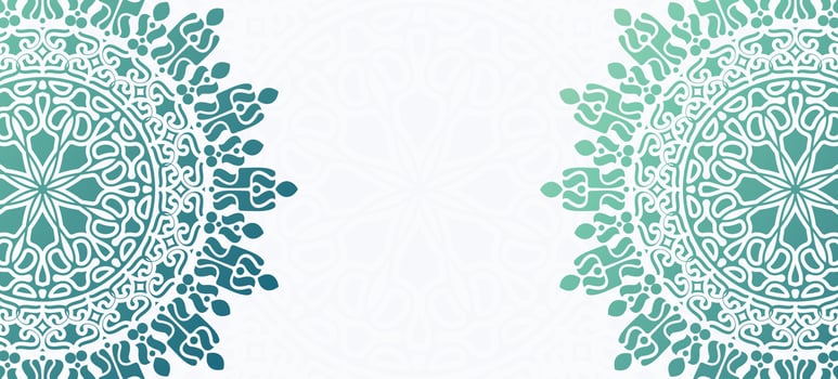 Colorful mandala pattern banner concept vector
